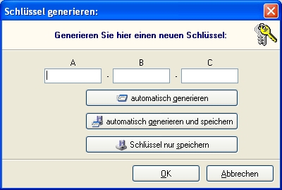 installation key dialog