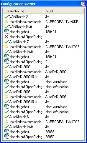 Configuration Viewer window